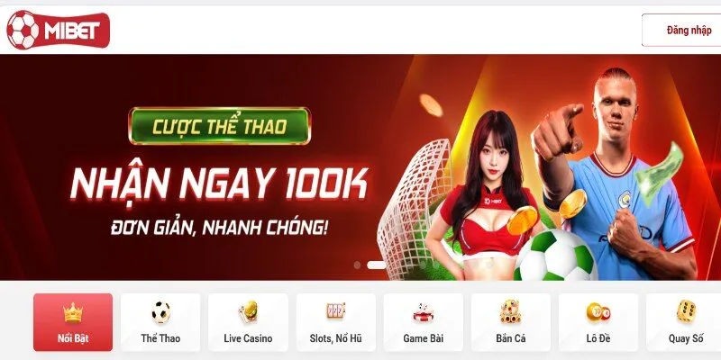 MIBET 2 Giao diện game thể thao