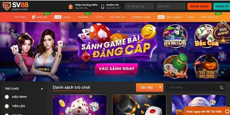 SV88 3 Sòng casino đầy hấp dẫn